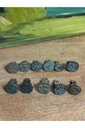 11 adet Osmanlı mühür - 2 cm boylarında