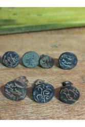 11 adet Osmanlı mühür - 2 cm boylarında