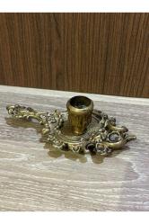 Avrupa pirinç şinanay mumluk şamdan 16 cm x 8 cm x 5 cm ölçülerinde