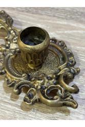 Avrupa pirinç şinanay mumluk şamdan 16 cm x 8 cm x 5 cm ölçülerinde