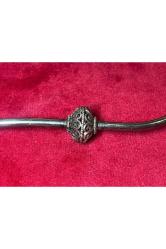 18 cm uzunluğunda abanoz ağacı ve gümüş sigara ağızlığı