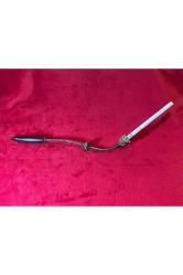 18 cm uzunluğunda abanoz ağacı ve gümüş sigara ağızlığı