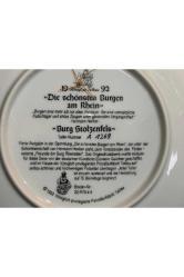 1992 Alman Tettau Limitli Üretim Porselen Duvar Tabagi Tabak 19 Cm Çapında