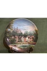 1991 alman kaiser limitli üretim porselen duvar tabagi tabak 19,5 cm çapında