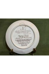 1991 alman kaiser limitli üretim porselen duvar tabagi tabak 19,5 cm çapında