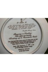 1991 alman kaiser limitli üretim porselen duvar tabagi tabak 19,5 cm çapında