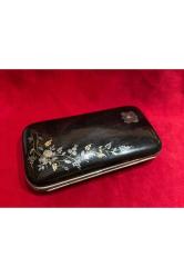 Gümüş işlemeli baga kutu 14 cm 7 cm 2 cm ölçülerinde