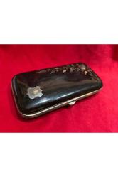 Gümüş işlemeli baga kutu 14 cm 7 cm 2 cm ölçülerinde