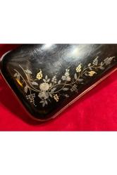 Gümüş işlemeli baga kutu 14 cm 7 cm 2 cm ölçülerinde