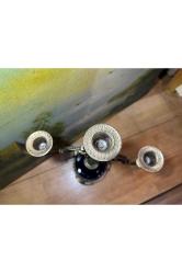 30 cm boyunda Avrupa pirinç ve porselen’den şamdan