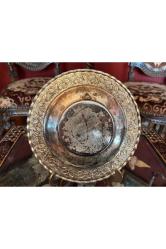 Bakır çerçevesinde Kutahya tabak - duvar tabağı 21 cm çapında