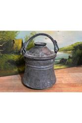 1900 ler başları bakır kapaklı bakraç - 18 cm çapında 19 cm boyunda