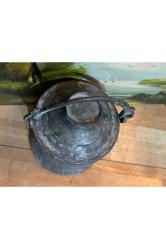 1900 ler başları bakır kapaklı bakraç - 18 cm çapında 19 cm boyunda