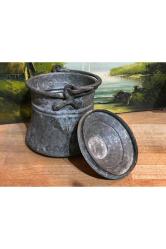 1900 ler başları bakır kapaklı bakraç - 18 cm çapında 19 cm boyunda