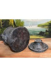 1900 ler başları bakır kapaklı bakraç - 18 cm çapında 19 cm boyunda