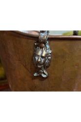 Antika bakır ve pirinç ten kömür kovası