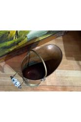 Antika bakır ve pirinç ten kömür kovası