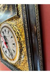 46 cm x 33 cm ölçülerinde istanbul Galata görselli Osmanlıca rakamlı pilli duvar saati