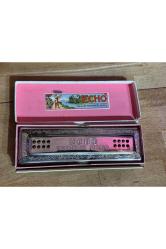 m. hohner echo harp alman mızıka kutusunda - çalışır durumda - 17 cm uzunluğunda