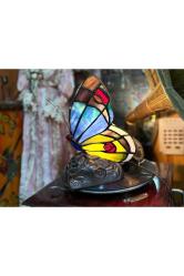 kelebek formunda tifany lamba abajur gece lambası - 24 cm 16 cm 12 cm ölçülerinde