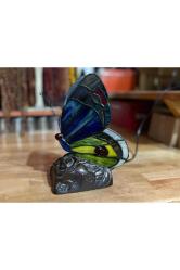 kelebek formunda tifany lamba abajur gece lambası - 24 cm 16 cm 12 cm ölçülerinde