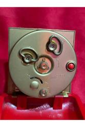 1950 ler alman peter kırmızı seyahat masa saati - sıfır gibi saklanmış - sorunsuz çalışır durumda