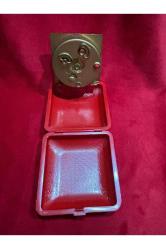 1950 ler alman peter kırmızı seyahat masa saati - sıfır gibi saklanmış - sorunsuz çalışır durumda