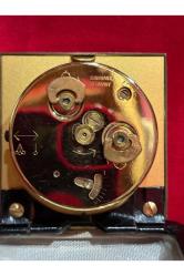 1950 ler alman junghans siyah seyahat masa saati - sıfır gibi saklanmış - sorunsuz çalışır durumda