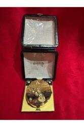 1950 ler alman junghans siyah seyahat masa saati - sıfır gibi saklanmış - sorunsuz çalışır durumda