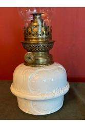 antika Fransız  porselen gaz lambası 41 cm boyunda