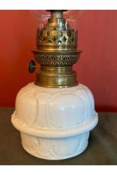 antika Fransız  porselen gaz lambası 41 cm boyunda