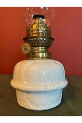 antika Fransız  porselen gaz lambası 41 cm boyunda