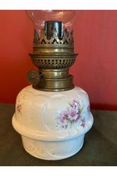 antika Fransız  porselen gaz lambası 38 cm boyunda