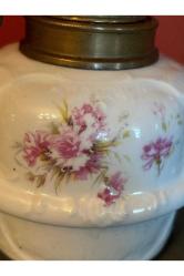 antika Fransız  porselen gaz lambası 38 cm boyunda