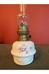 antika Fransız  porselen gaz lambası 38 cm boyunda