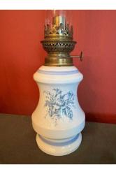 antika Fransız porselen gaz lambası 47 cm boyunda