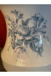 antika Fransız porselen gaz lambası 47 cm boyunda