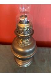 antika Fransız pirinç gaz lambası 43 cm boyunda