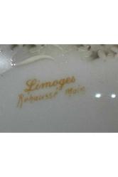 limoges rehausse main el boyama bonboniyer - 14 cm çapında 7 cm yüksekliğinde