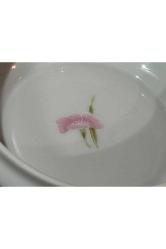 limoges rehausse main el boyama bonboniyer - 14 cm çapında 7 cm yüksekliğinde