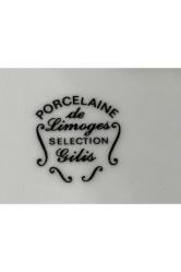 limoges rehausse main el boyama bonboniyer - 14 cm çapında 7 cm yüksekliğinde