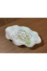 limoges rehausse main el boyama sunumluk şekerlik kase - 17 cm 10,5 cm x 3 cm ölçülerinde