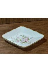 limoges rehausse main el boyama sunumluk şekerlik kase - 17,5 cm 11 cm x 3 cm ölçülerinde