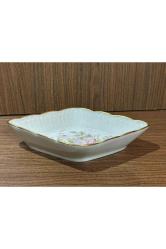 limoges rehausse main el boyama sunumluk şekerlik kase - 17,5 cm 11 cm x 3 cm ölçülerinde