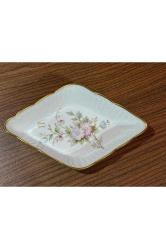 limoges rehausse main el boyama sunumluk şekerlik kase - 17,5 cm 11 cm x 3 cm ölçülerinde