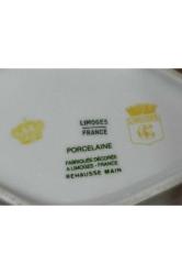 limoges rehausse main el boyama sunumluk şekerlik kase - 17,5 cm 11 cm x 3 cm ölçülerinde