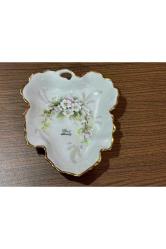 limoges rehausse main el boyama sunumluk şekerlik kase - 15,5 cm 13,5 cm x 3 cm ölçülerinde