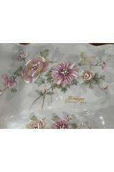 limoges rehausse main el boyama sunumluk şekerlik kase - 19 cm x 12 cm x 6 cm ölçülerinde