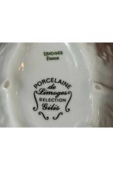 limoges rehausse main el boyama sunumluk şekerlik kase - 19 cm x 12 cm x 6 cm ölçülerinde