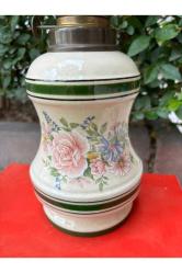 antika Fransız porselen gaz lambası 44 cm boyunda